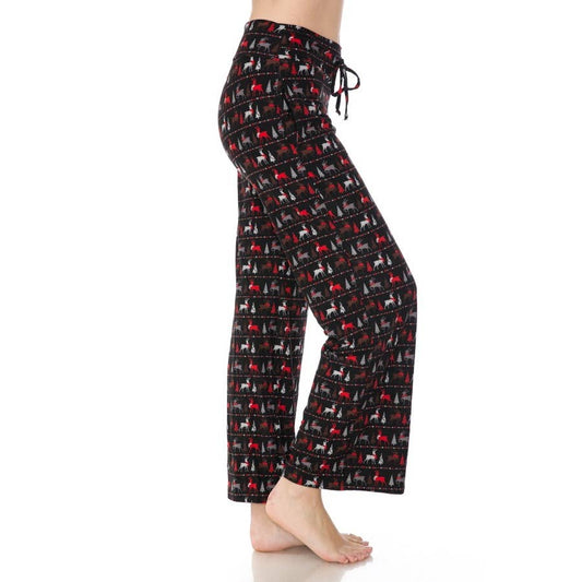 Buttery Soft Print Pajama Pants Trees/Deer