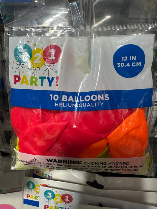 Bright Balloons - 10 pk