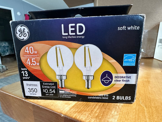 LED G16 Light Bulb - set of 2