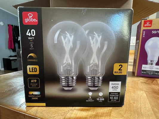 A19 Dimmable Light Bulb - set of 2