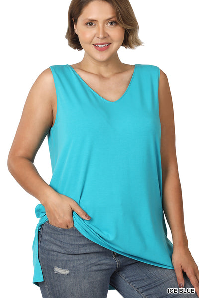 V-Neck Plus Hi-Low Tank Top - FINAL SALE