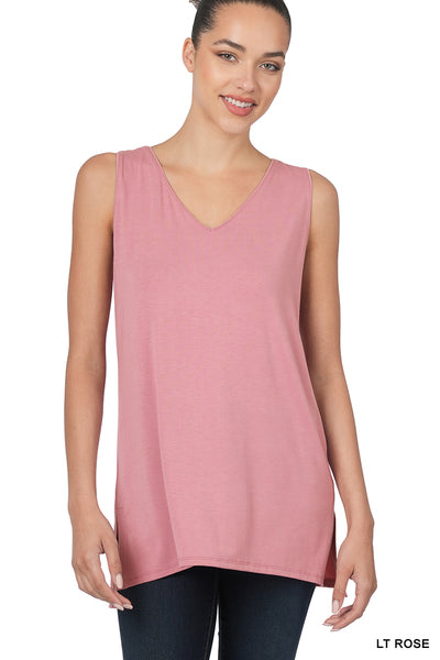 V-neck Hi Low V-Neck Tank Top - FINAL SALE