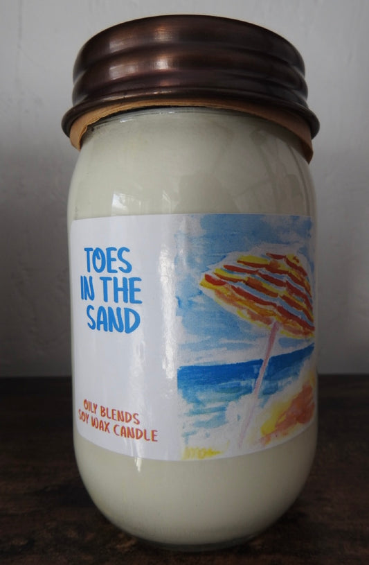 Toes in the Sand Soy Wax Candle (100 hour burn time)