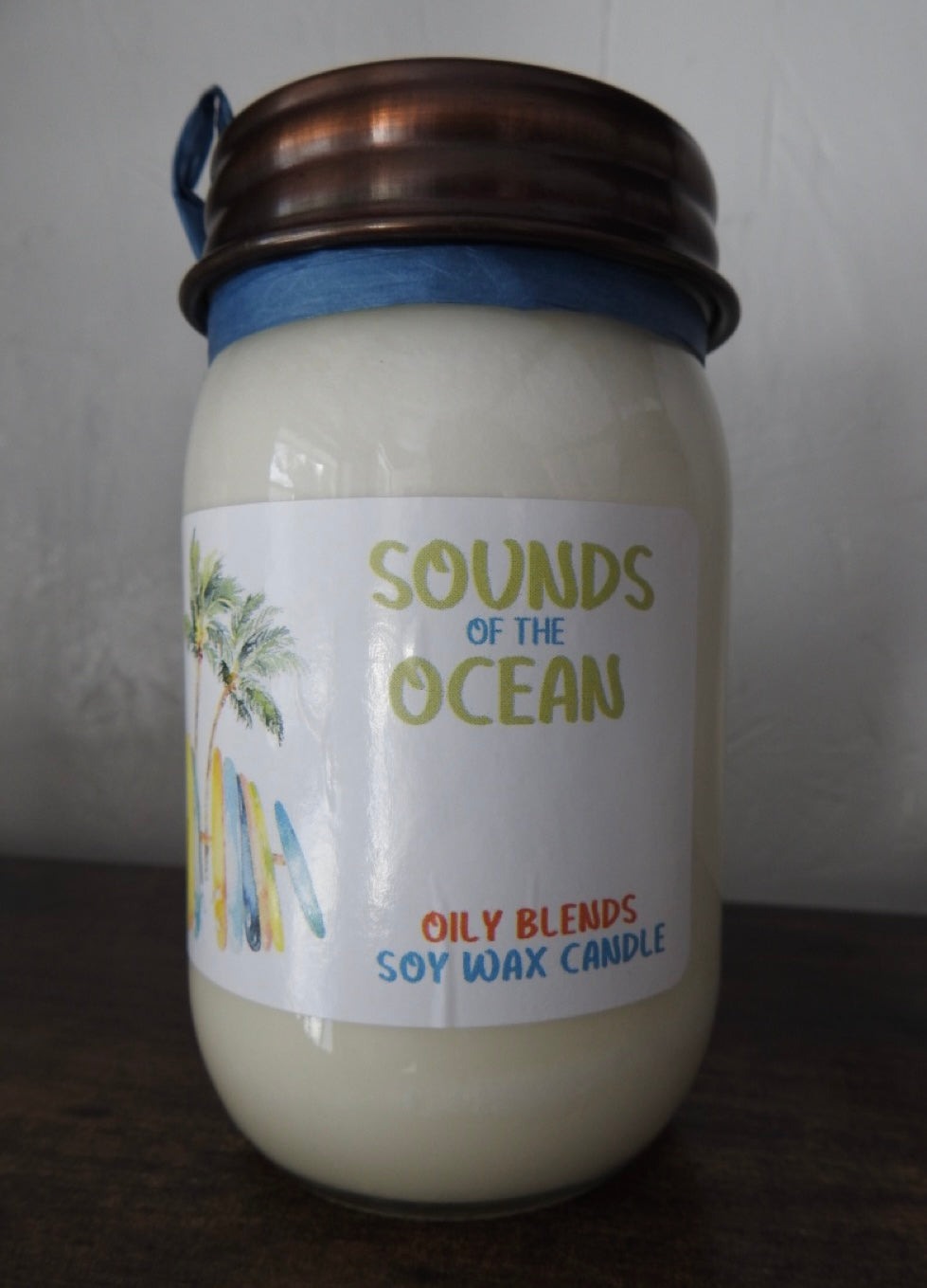 Sounds of the Ocean Soy Wax Candle (100 hour burn time)