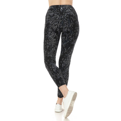 Leggings w/Pockets - Dark Snake